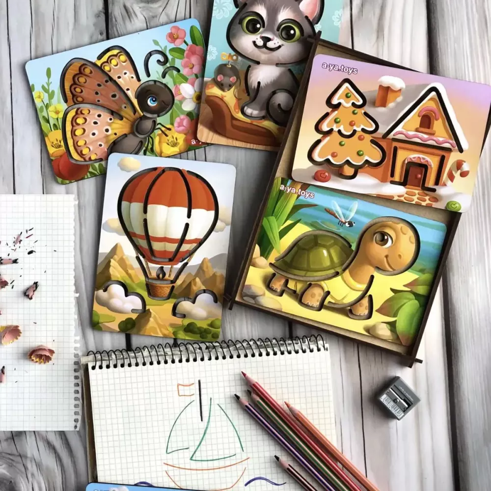 Трафарети великі 6 шт.