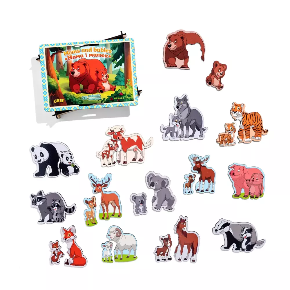 Пазл у скриньці "Мама і малюк" кольоровий