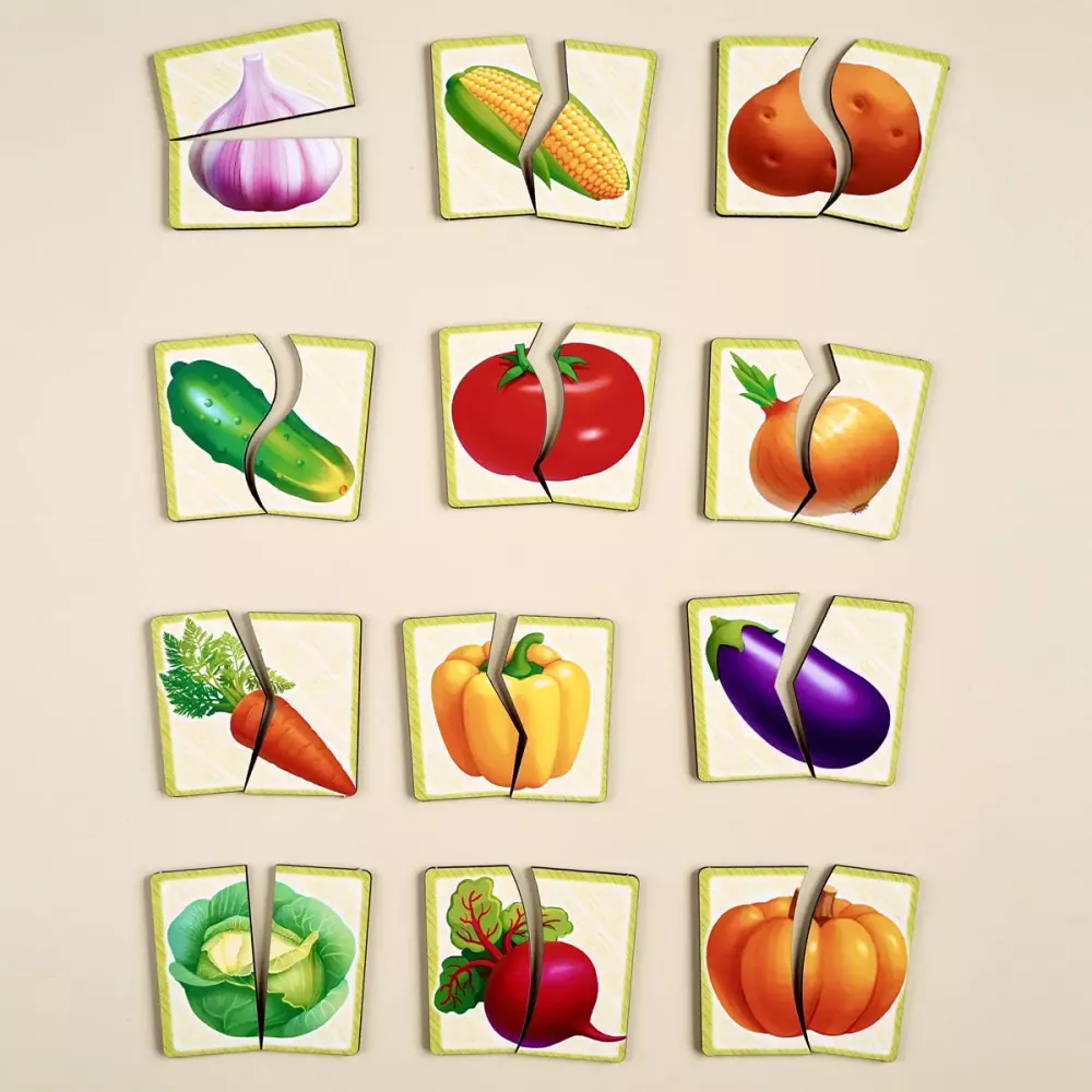 Пазл "Половинки. Овочі"