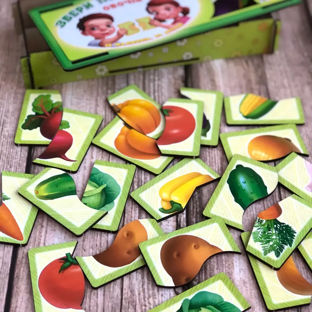 Пазл "Половинки. Овочі"