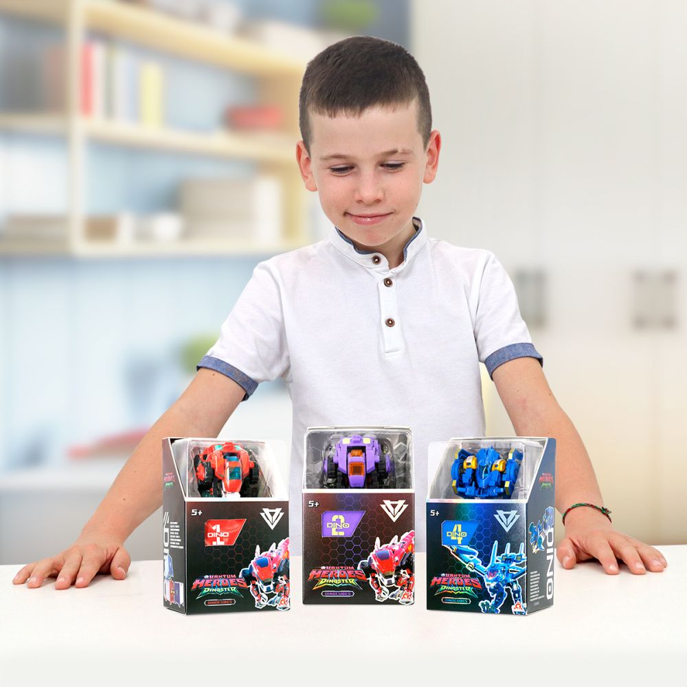 Динозавр-трансформер Dinoster - Червоний Раптор-бот