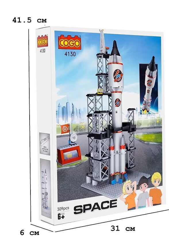 Конструктор "Космічна подорож" (309 елм.) Запуск ракети / COGO