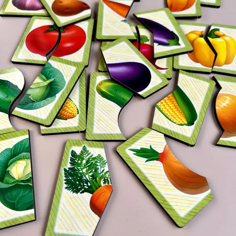 Пазл "Половинки. Овочі"