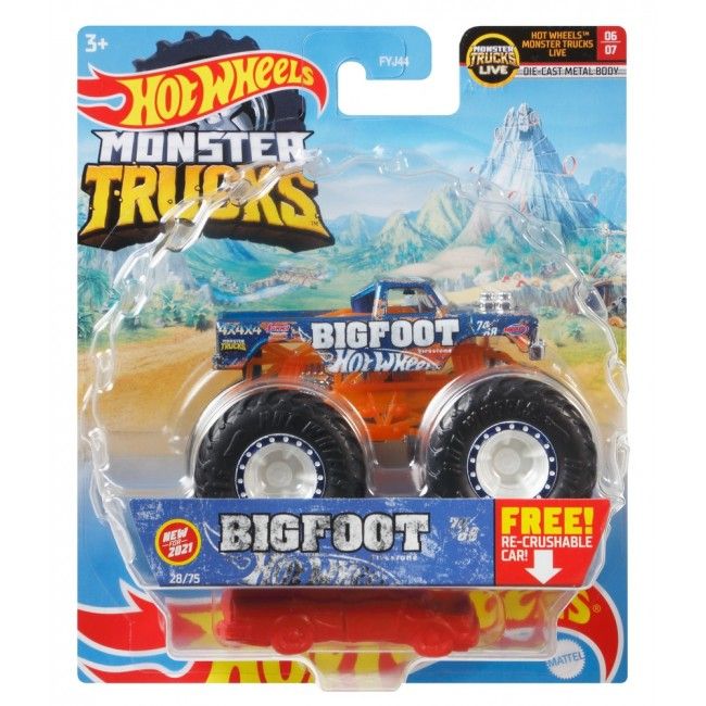 Базова машинка-позашляховик 1:64 серії "Monster Trucks" Hot Wheels (в ас.)