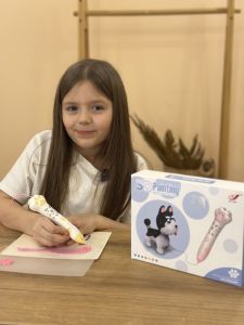 3D ручка для малювання 3D Painting Pen Set для дітей з пластиком і трафаретами