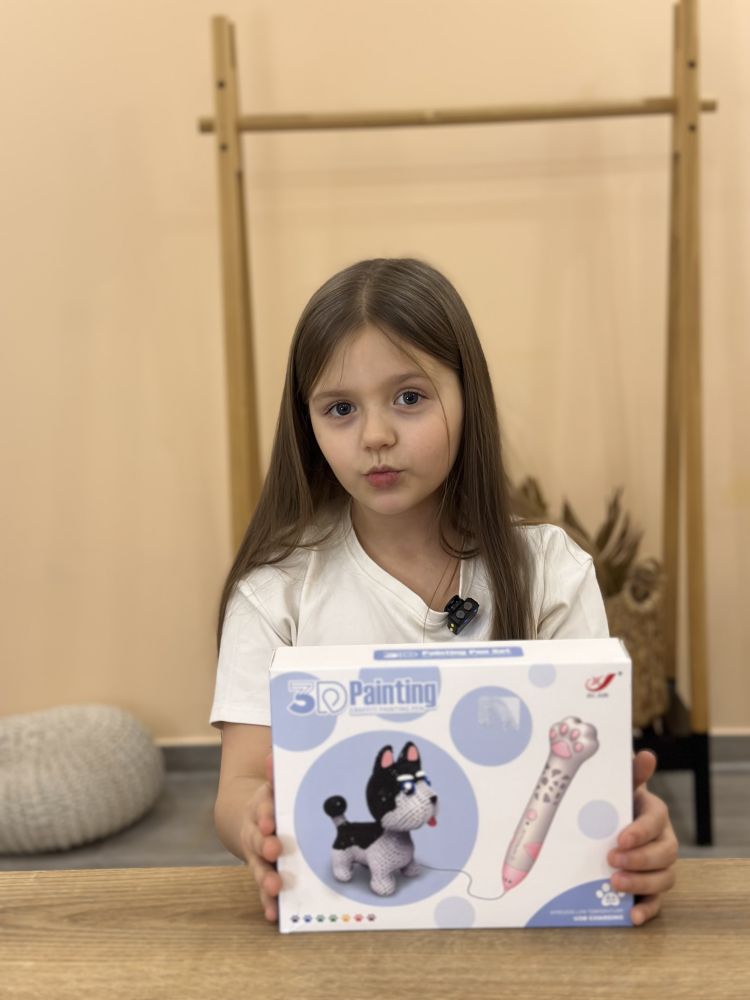 3D ручка для малювання 3D Painting Pen Set для дітей з пластиком і трафаретами