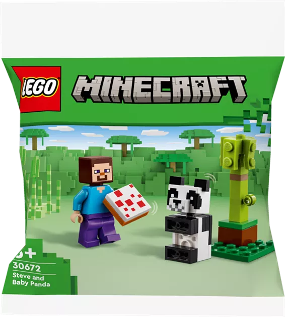 Конструктор LEGO Minecraft Стів і малюк-панда 30672