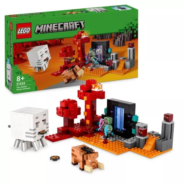 Конструктор LEGO Minecraft Засідка біля порталу в Нижній світ 21255