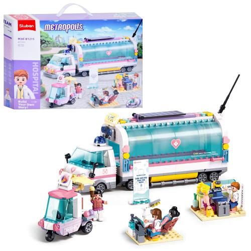 Конструктор SLUBAN M38-B1215 "Metropolis": Пересувний автомобіль для медсестер