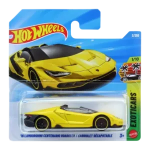 Машинка Базова Hot Wheels '16 Lamborghini Centenario Roadster Exotics 1:64 JJH80 Yellow