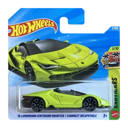 Машинка Базова Hot Wheels '16 Lamborghini Centenario Roadster Exotics 1:64 JJK74 Green