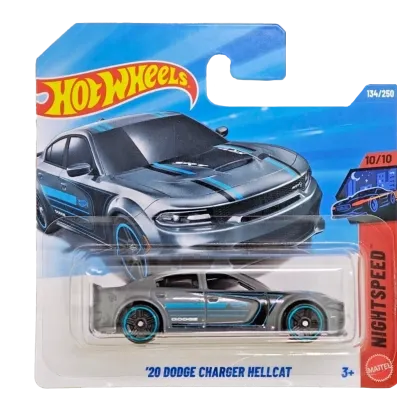Машинка Базова Hot Wheels '20 Dodge Charger Hellcat Nightspeed 1:64 JJJ87 Grey