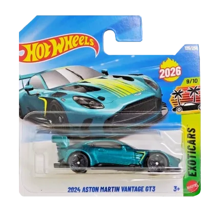 Машинка Базова Hot Wheels 2024 Aston Martin Vantage GT3 Exotics 1:64 JJH55 Green