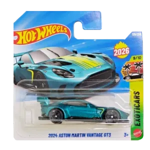 Машинка Базова Hot Wheels 2024 Aston Martin Vantage GT3 Exotics 1:64 JJH55 Green