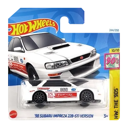 Машинка Базова Hot Wheels '98 Subaru Impreza 22B STi-Version The `90S 1:64 HTB12 White