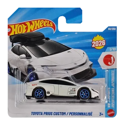 Машинка Базова Hot Wheels Toyota Prius Custom HW J-Imports 1:64 JJH37 White