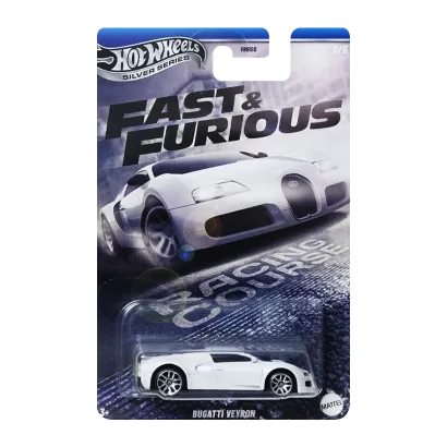 Тематична Машинка Hot Wheels Bugatti Veyron Fast & Furious 1:64 JBY43 White