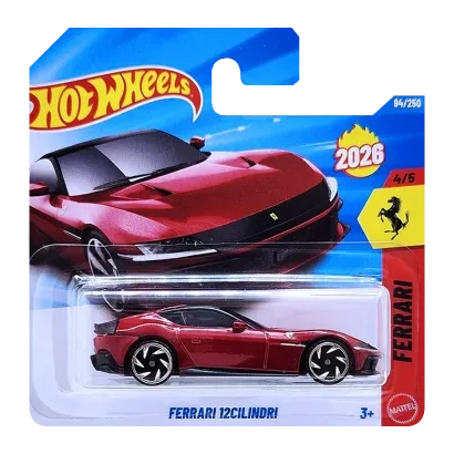 Машинка Базова Hot Wheels Ferrari 12Cilindri Ferrari 1:64 JJH41 Red