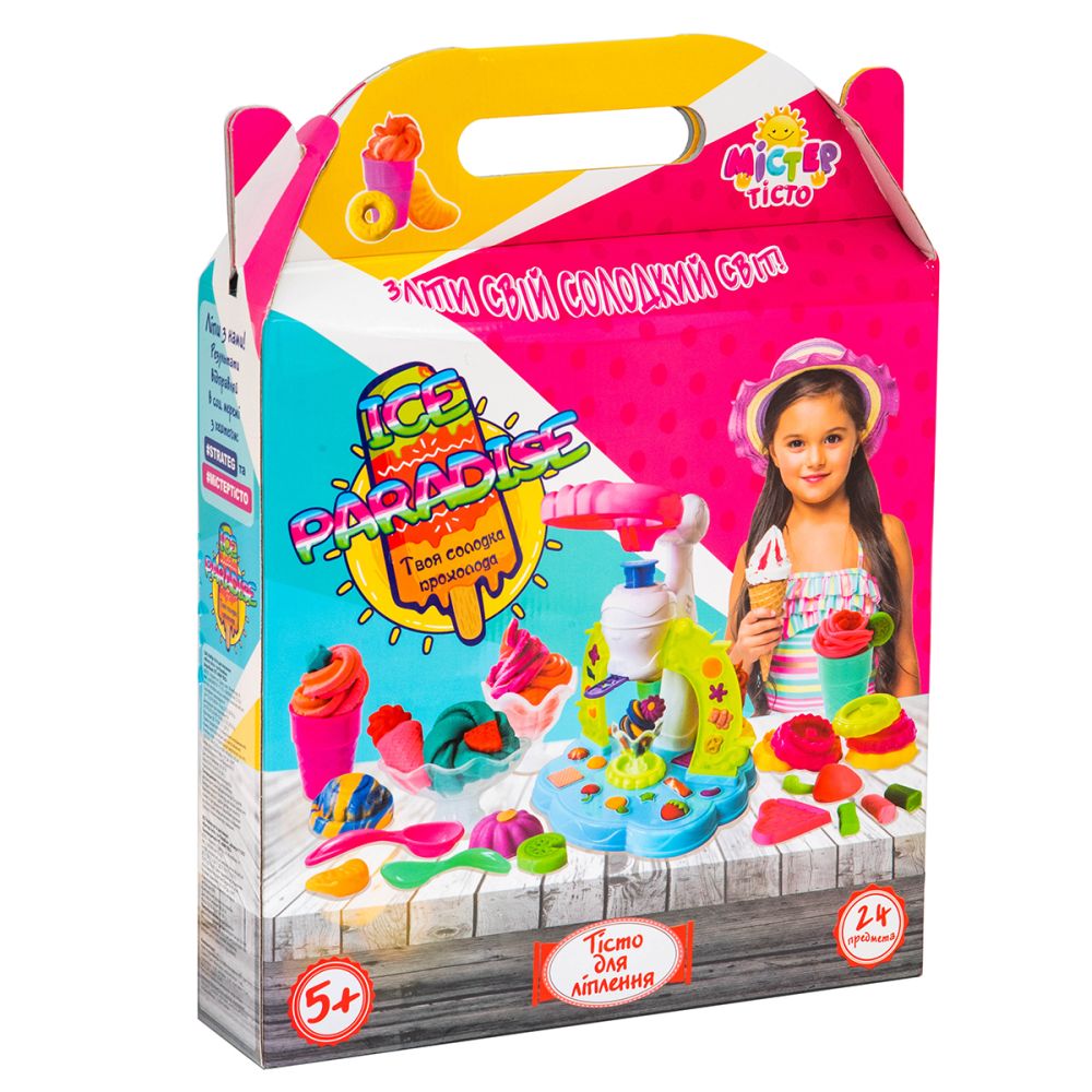 Набір для творчості Strateg Містер тісто - Ice Paradise українською мовою