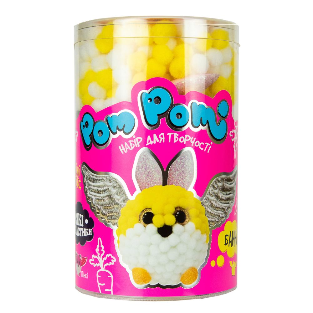 Набір для творчості Strateg Pom pom Банні українською мовою