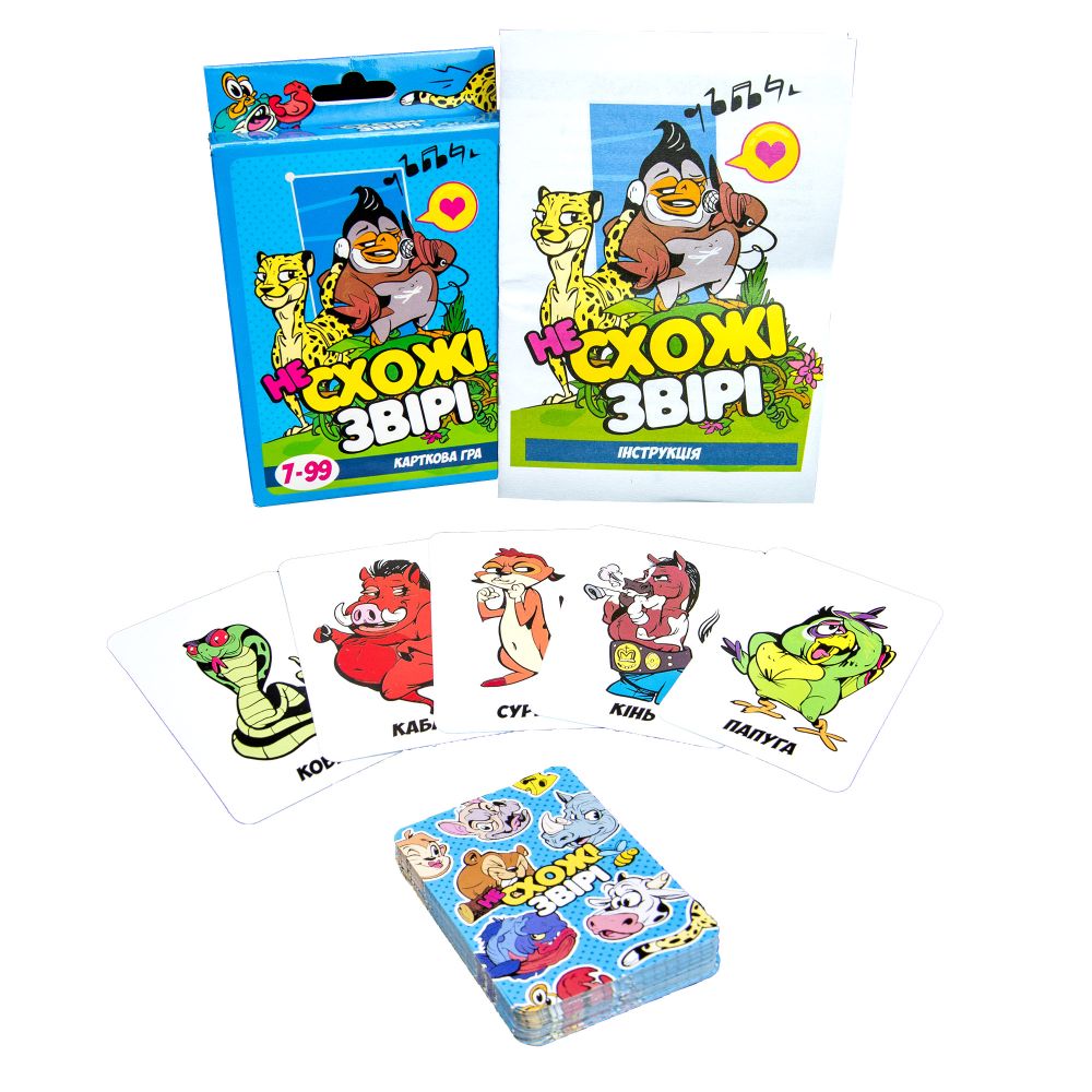 Настільна гра Strateg Несхожі звірі українською мовою