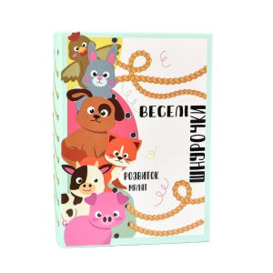 Настільна гра Strateg Веселі шнурочки тварини українською мовою