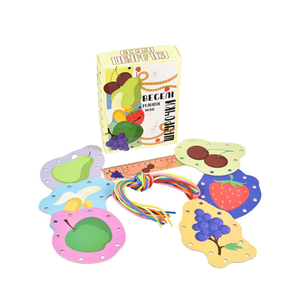 Настільна гра Strateg Веселі шнурочки тварини українською мовою