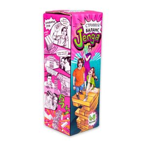 Настільна гра дженга Strateg Jenga Стримуй баланс 48 брусків