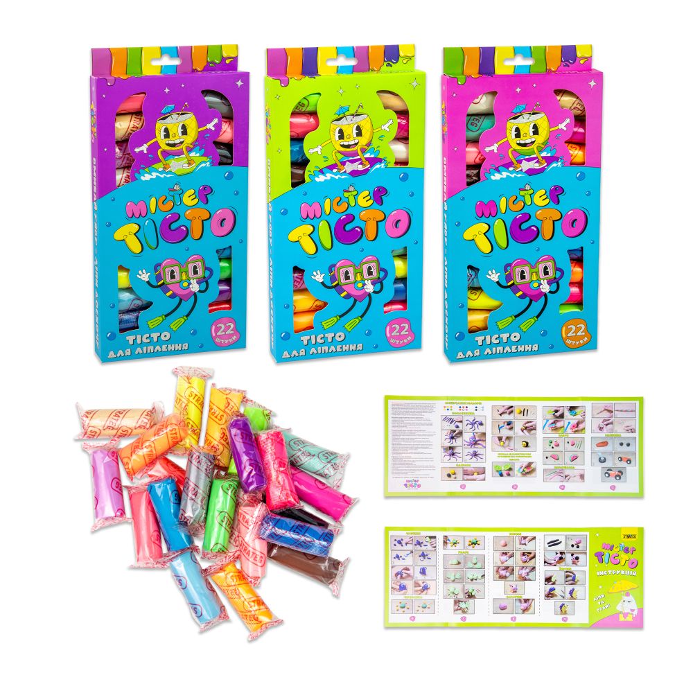 Набір для творчості Містер тісто 22 штук Strateg українською мовою