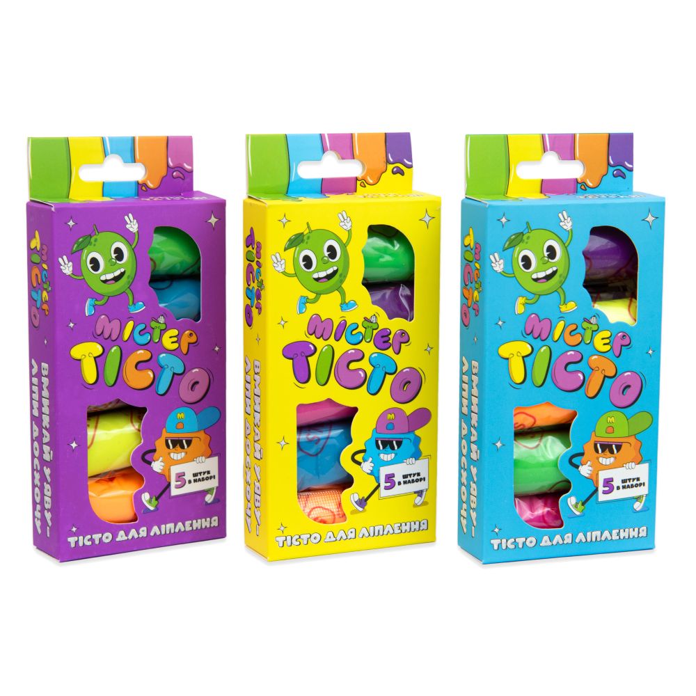 Набір для творчості Містер тісто 5 штук Strateg українською мовою