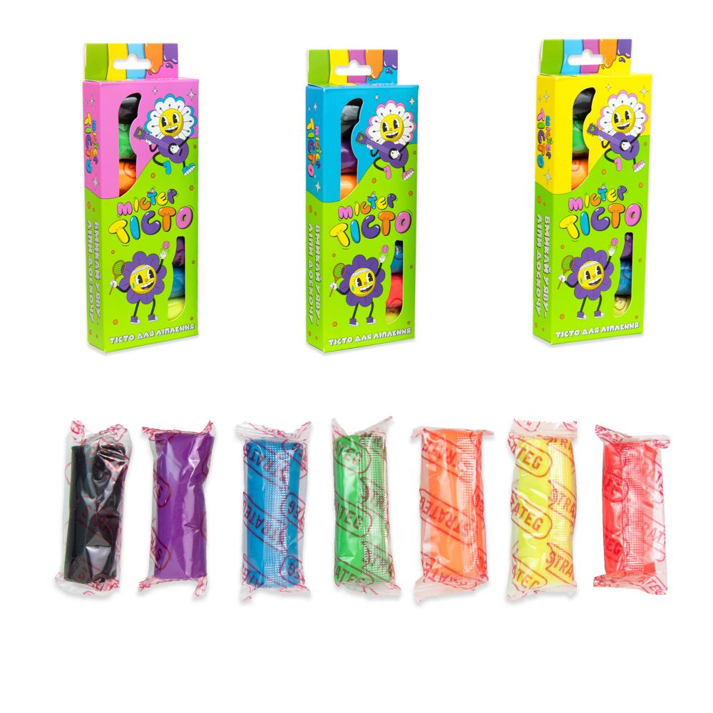 Набір для творчості Містер тісто 7 штук Strateg українською мовою
