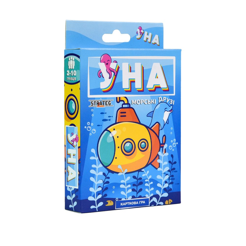 Настільна гра Strateg УНА морські друзі карткова українською мовою