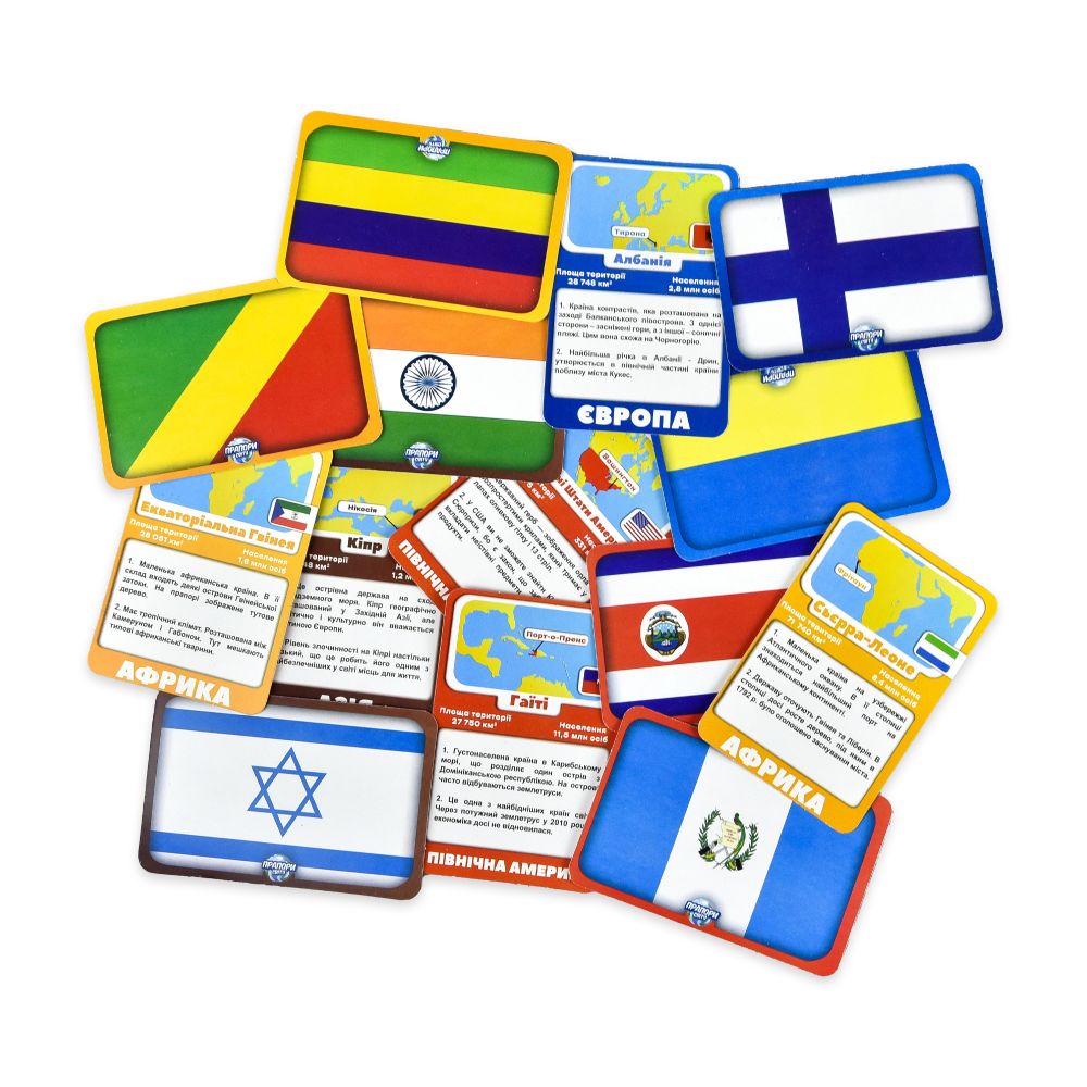 Настільна гра Прапори світу Strateg навчальна українською мовою