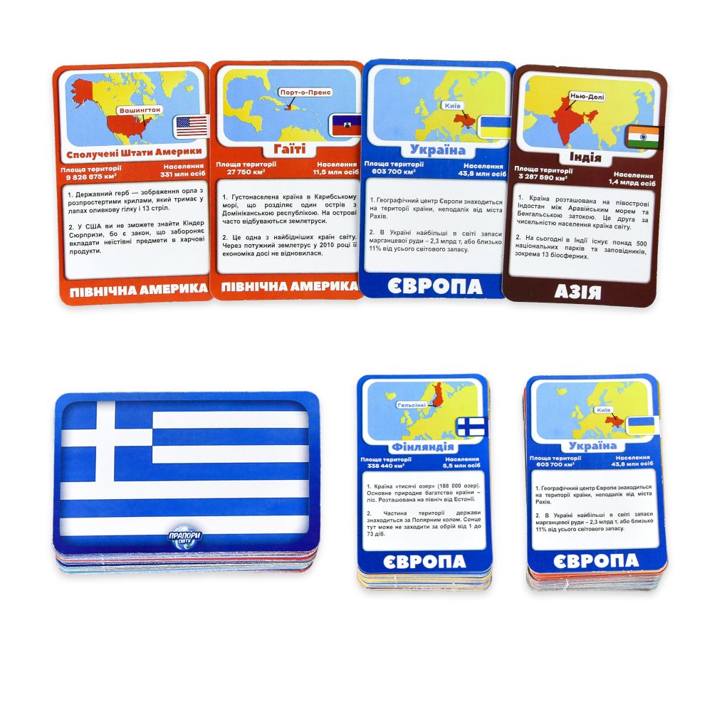 Настільна гра Прапори світу Strateg навчальна українською мовою