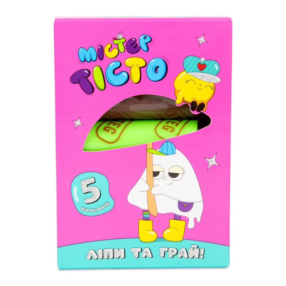 Набір для творчості Містер тісто 5 кольорів Strateg українською мовою