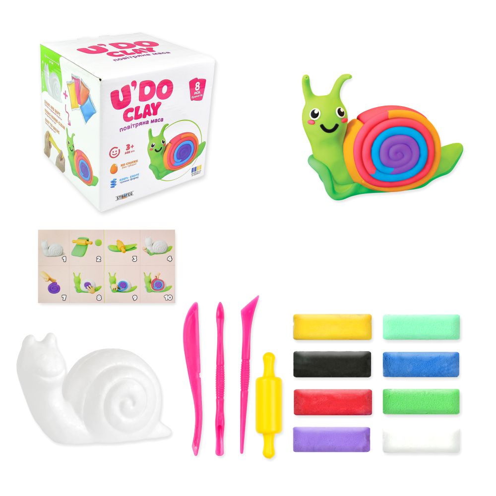 Набір для творчості Strateg "Равлик U'DO Clay"