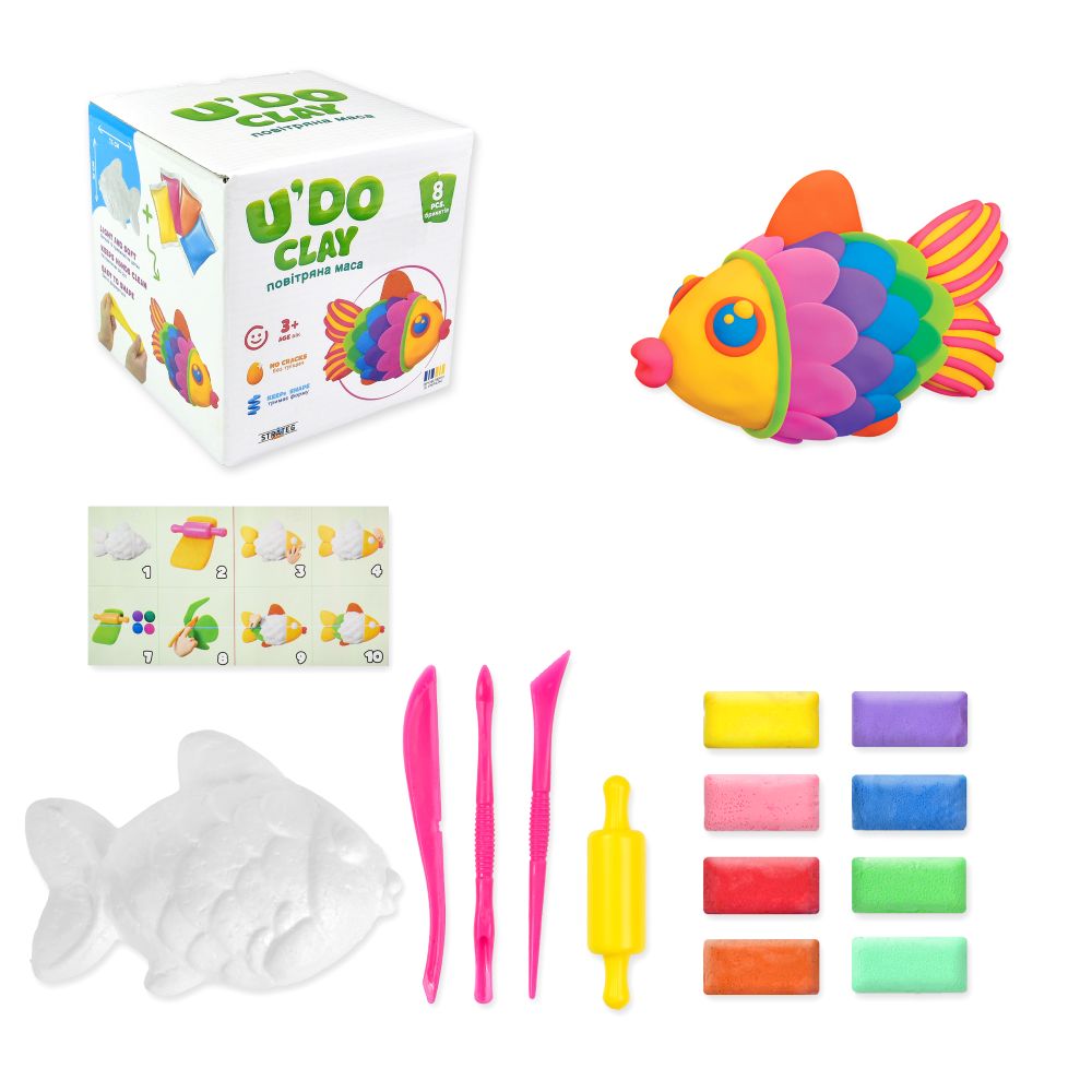 Набір для творчості Strateg "Рибка U'DO Clay"
