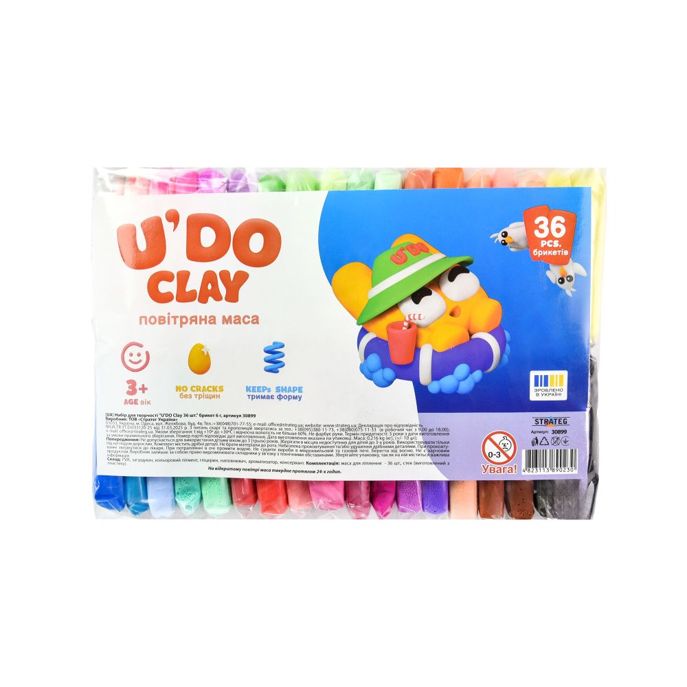 Набір для творчості "U'DO Clay 36 шт." Strateg