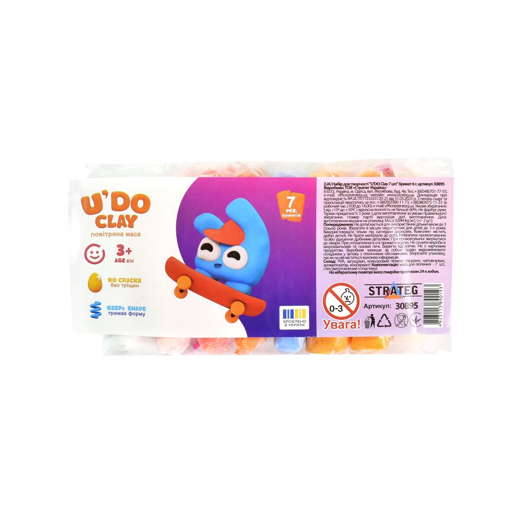 Набір для творчості "U'DO Clay 7 шт." trateg