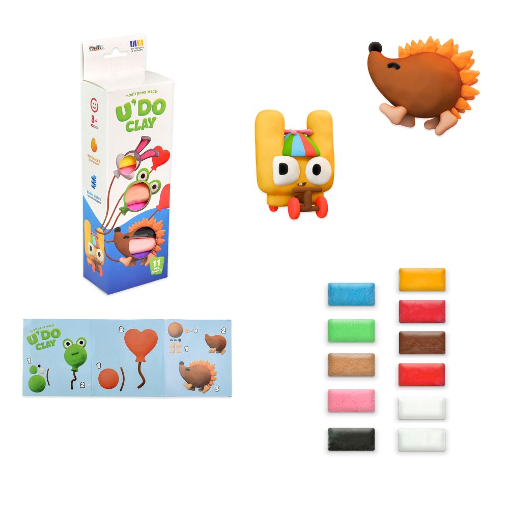 Набір для творчості "U'DO Clay 11 шт." Strateg