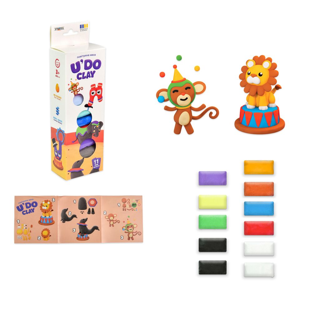 Набір для творчості "U'DO Clay 11 шт." Strateg