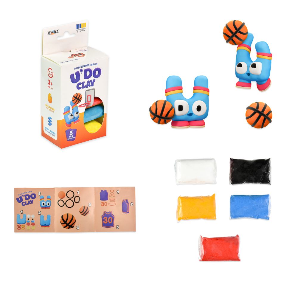 Набір для творчості "U'DO Clay 5 шт." Strateg