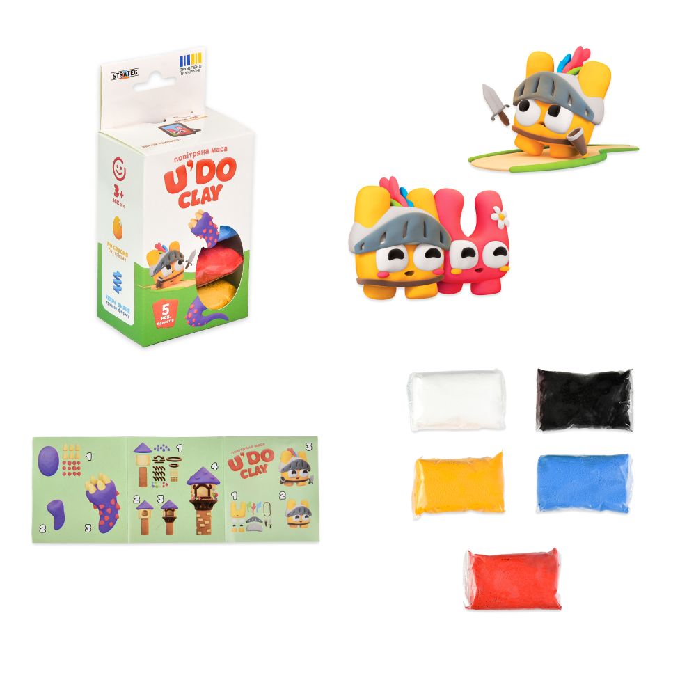 Набір для творчості "U'DO Clay 5 шт." Strateg