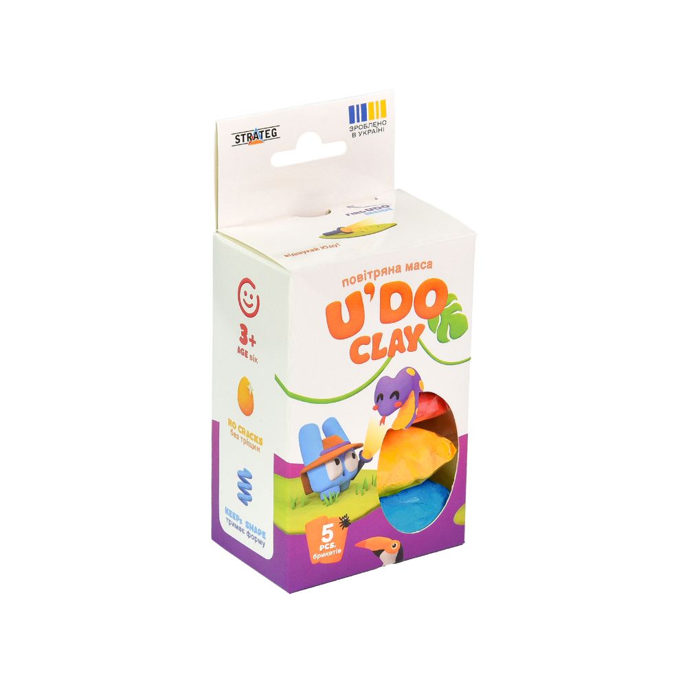 Набір для творчості "U'DO Clay 5 шт." Strateg