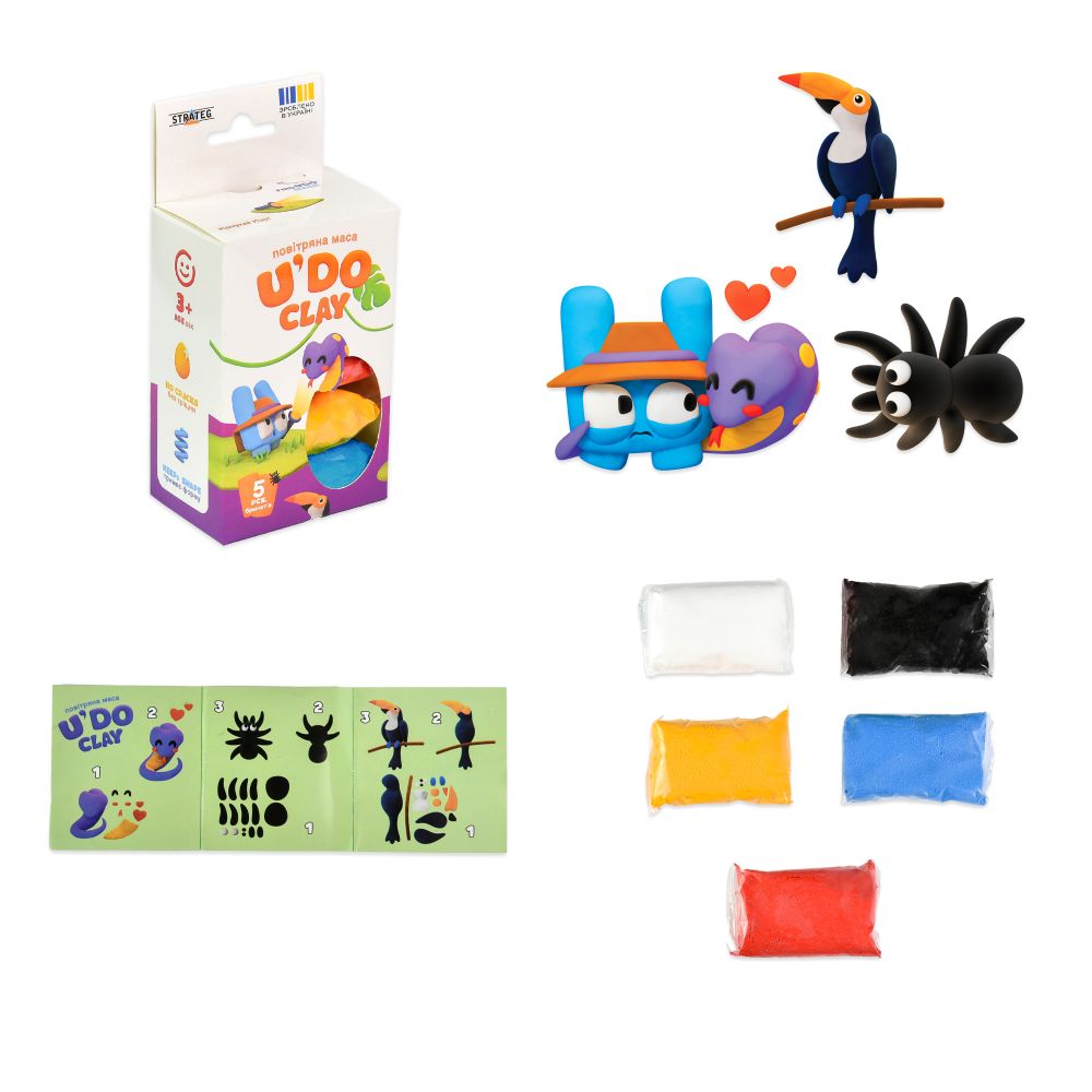 Набір для творчості "U'DO Clay 5 шт." Strateg