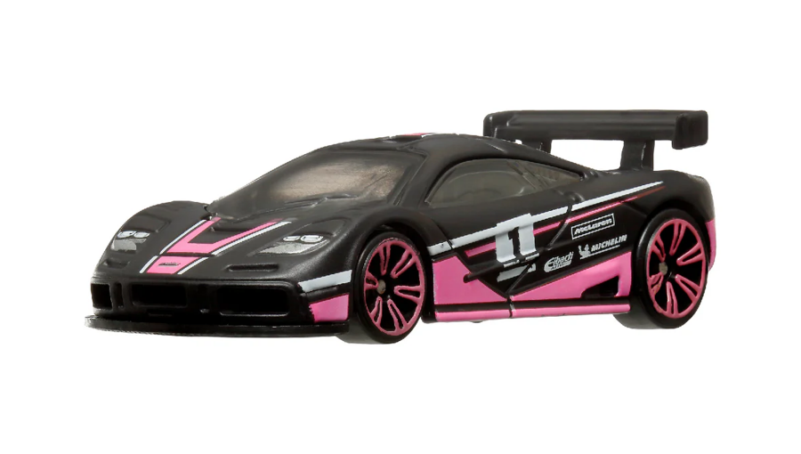 Тематична Машинка Hot Wheels McLaren F1 GTR Neon Speeders 1:64 HLH72/HRW76 Black