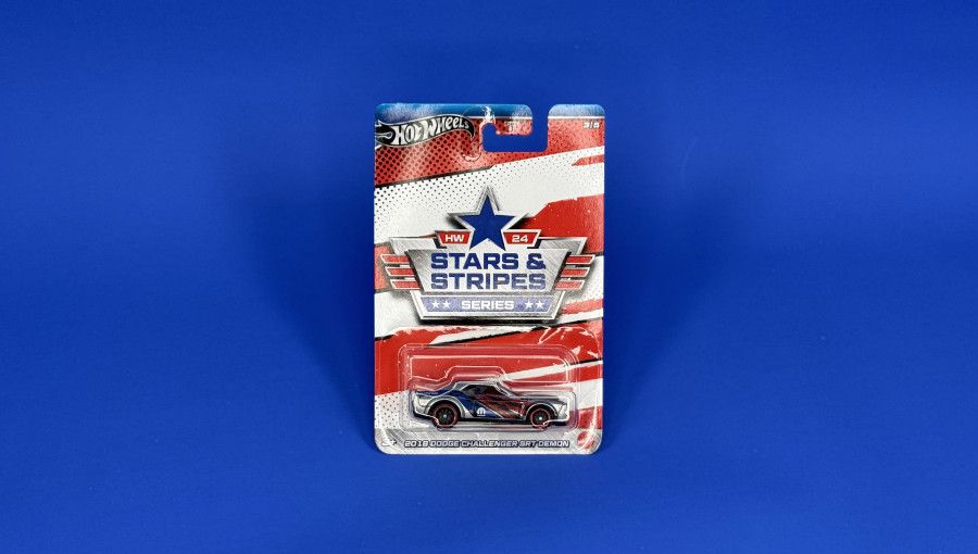 Тематична Машинка Hot Wheels '18 Dodge Challenger SRT Demon Stars & Stripes 1:64 HRW64 Silver