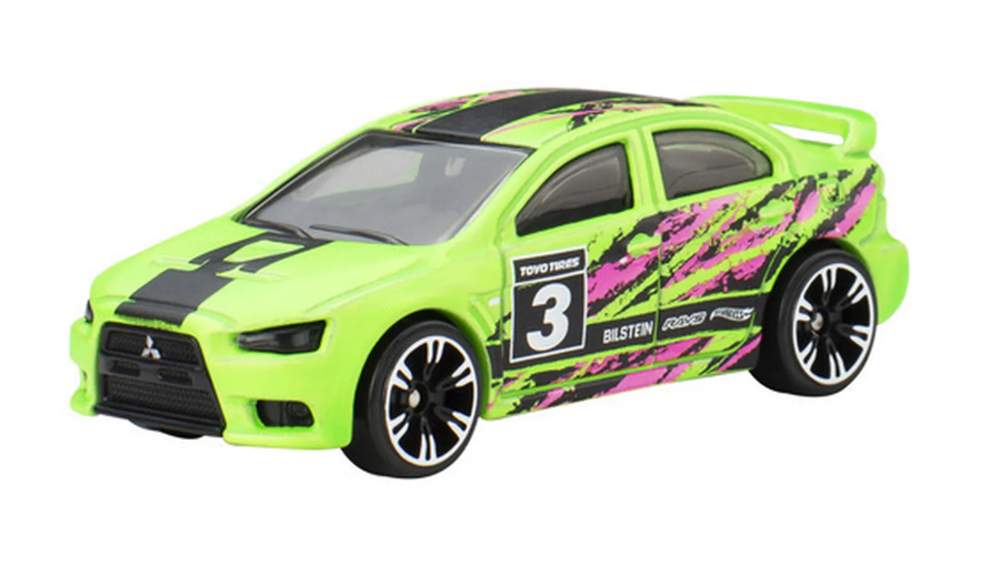Тематична Машинка Hot Wheels 2008 Lancer Evolution Neon Speeders 1:64 JCB02 Green