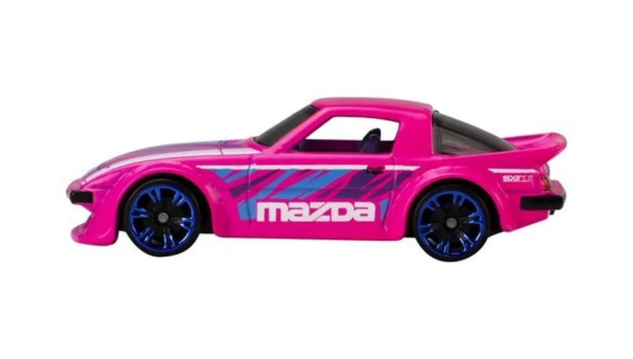 Тематична Машинка Hot Wheels Mazda RX-7 Neon Speeders 1:64 JCB01 Pink