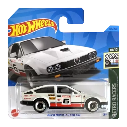 Машинка Базова Hot Wheels Alfa Romeo GTV6 3.0 Retro Racers 1:64 HKJ83 White
